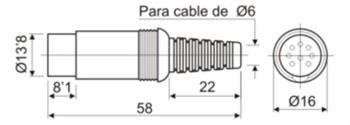 CONECTOR MACHO DIN 5 PINES