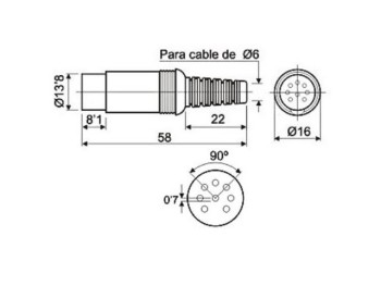 CONECTOR MACHO DIN 9 PINES