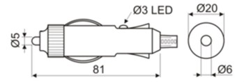 CONECTOR DE MECHERO PARA AUTOMOVIL