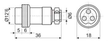 CONECTOR HEMBRA MICRO 3 CONTACTOS