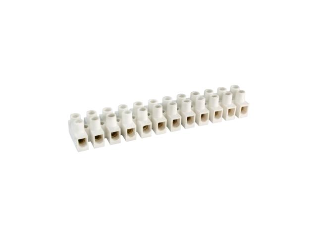 REGLETA CONEXION HEMBRA 12 PINES RECTA 7,62 mm 16mm2 76A 400V BLANCO TORNILLO AEREA