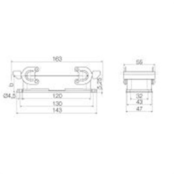 WEIDMULLER BASE DE EMPOTRAR HDC 24B ABU