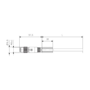 CONEX.M8 3P M. 5MTS RECTO