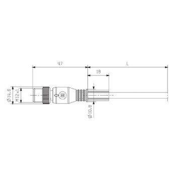 WEIDMULLER SAIL-M12GM12W-4-2L0.3 CONECTOR M12 4 PINES