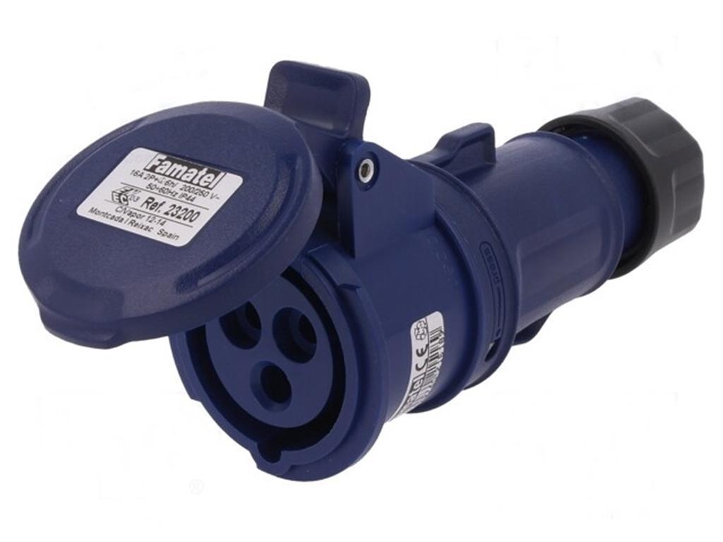 CLAVIJA HEMBRA 3 PINES 16A 400V