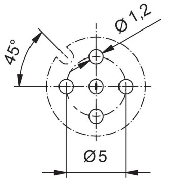 CONECTOR M12 4P PANEL