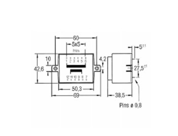 TRANSFORMADOR ENCAPSULADO 2X 15V 12VA