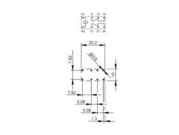 RELE MINIATURA FINDER 12V DC 2A 2CO PCB