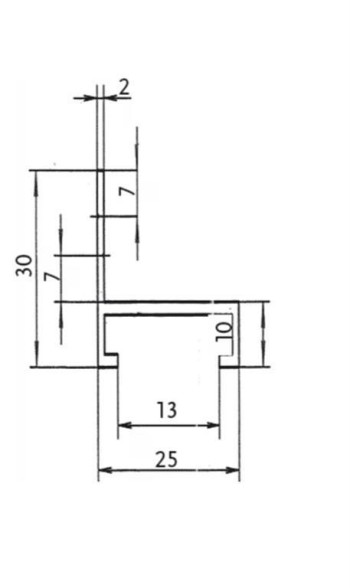 RAIL ALUMINIUM Al MG SI 0.5 F 22I