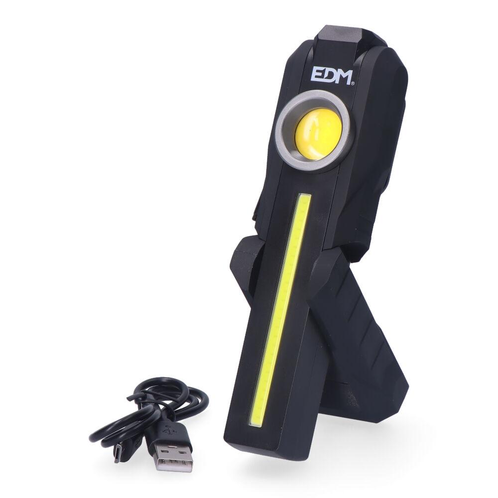 LINTERNA DE TRABAJO COB 200LM + 200lm + SPOT SUPERIOR 50LM