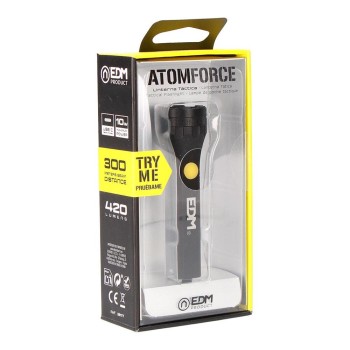 MINI LINTERNA LED ATOM FORCE, ALUMINIO, RECARGABLE, 10W 420LM