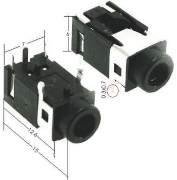 JACK HEMBRA ESTEREO 3.5MM CIRCUITO IMRESO