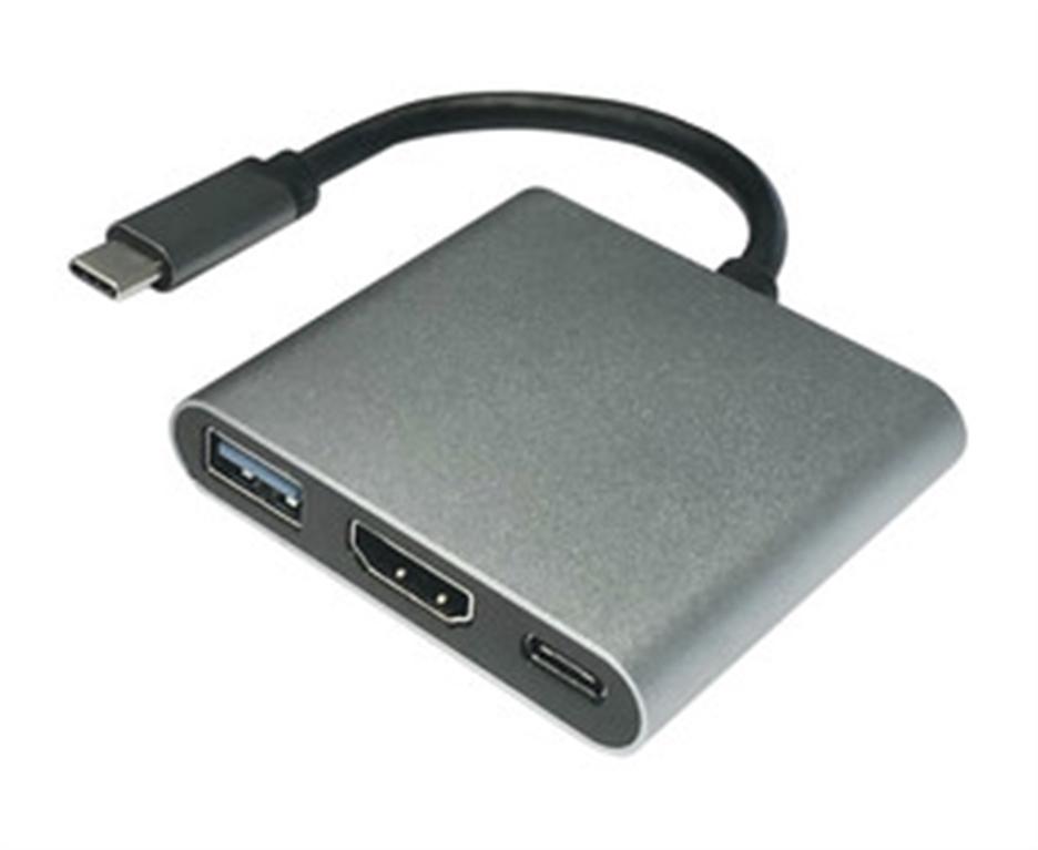 ADAPTADOR  USB C - HDMI + USB C + USB