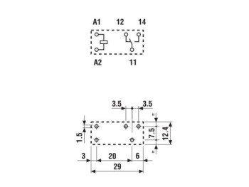 RELE FINDER 24V AC 12A 1CO PCB