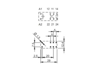 RELE FINDER 110V AC 8A 2CO PCB