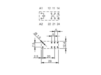 RELE FINDER 60V DC 8A 2CO PCB