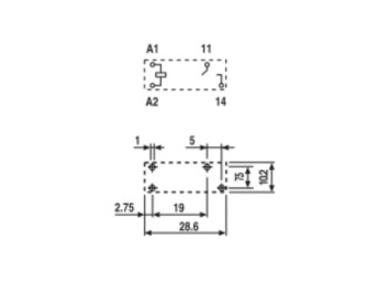 RELE PERFIL BAJO FINDER 24V DC 10A 1CO PCB