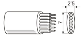 CABLE TELEFONO 6 HILOS