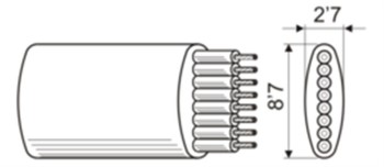 CABLE TELEFONO 8 HILOS