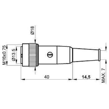 CONECTOR HEMBRA DIN 5 PINES