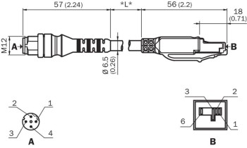 SICK CABLE SSL-2J04-G02ME M12 4 PINES / RJ45