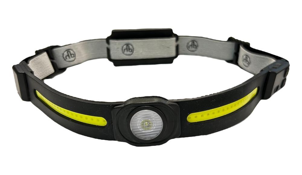LINTERNA DE CABEZA LED COB CON SENSOR ON / OFF. 5W+3W