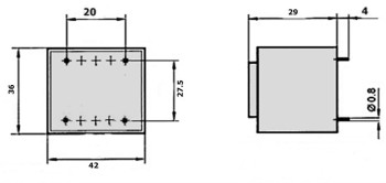 TRANSFORMADOR ENCAPSULADO 6V+6V 3.5VA