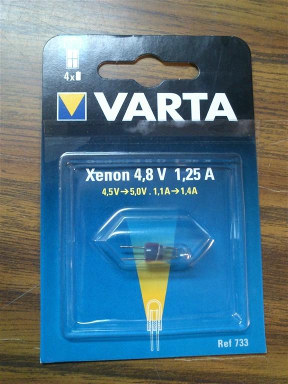 VARTA LAMPARA XENON 4.8V