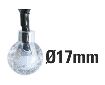GUIRNALDA LED SOLAR MINIBALL EFECTO CRISTAL 7M
