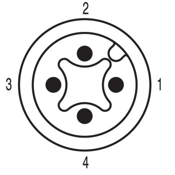 WEIDMULLER SAIL-M12G-4-10U CONECTOR M12 4P