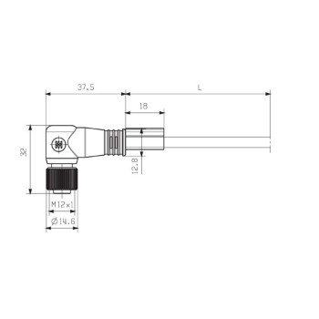 WEIDMULLER CONECTOR M12 4 PINES LED SAIL-M12BW-4-2L5.0U