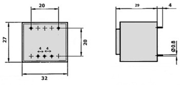 TRANSFORMADOR ENCAPSULADO 9V+9V 2.8VA