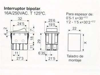 EMAS INTERRUPTOR UNIPOLAR NEGRO ON-OFF