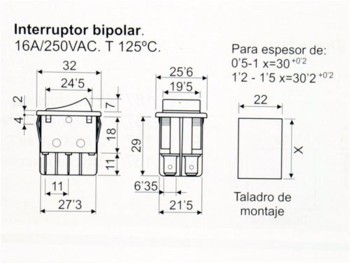 EMAS INTERRUPTOR UNIPOLAR NEGRO ON-OFF