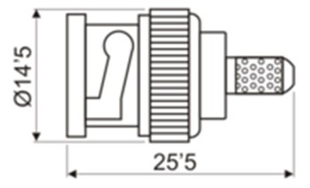 CONECTOR MACHO BNC RG174