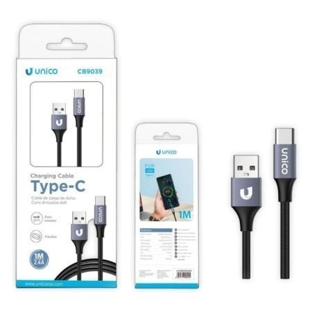 CONEXIÓN TELEFONIA USB - USB C 3A Macho - Macho 1 MTS ROSA TRENZADO