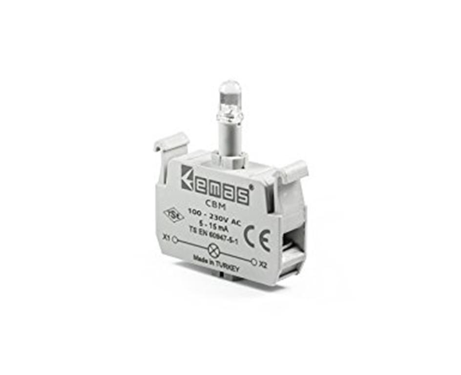 C/BLOQUE LED AZUL 100-230V AC/DC
