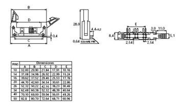 CONECTOR MACHO IDC 10 PINES