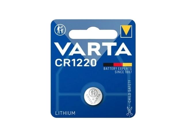 PILA DE LITIO 3V CR1220  12,5x2mm 36mAh 1uds. VARTA
