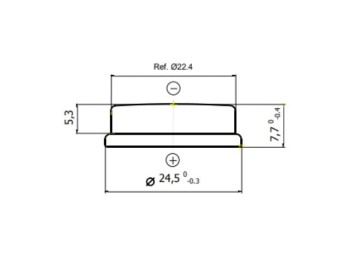 PILA DE LITIO 3V CR2477N  24,5x7,7mm 950mAh 1uds. RENATA