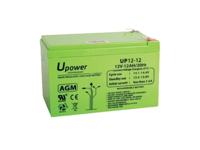 BATERIA PLOMO-GEL 12V 12Ah MEDIDA 151 x 98 x 97,5 mm FASTON 6,3 mm U-POWER