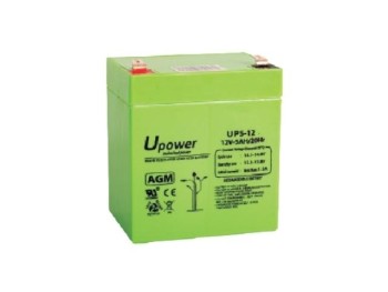 BATERIA PLOMO-GEL 12V 5Ah MEDIDA 90 x 70 x 102 mm FASTON 6,3 mm U-POWER