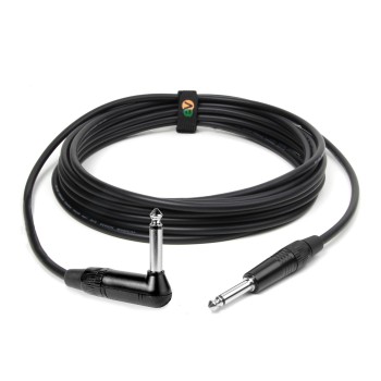 CABLE DE GUITARRA JACK 6.3MM ACODADO A JACK 6.3MM 5M