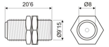 CONECTOR EMPALME TIPO F