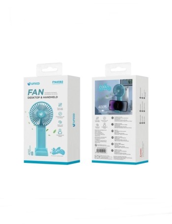 VENTILADOR DE MANO O ESCRITORIO CON SOPORTE PARA MOVIL