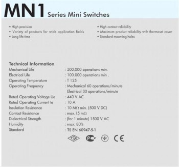 EMAS MICRORRUPTOR PALANCA 10A 440V