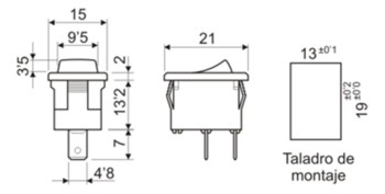 INTERRUPTOR UNIPOLAR ON-OFF-ON