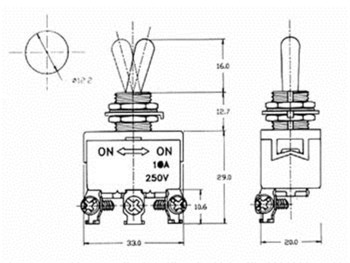 INTERRUPTOR  UNIPOLAR ON-OFF-ON