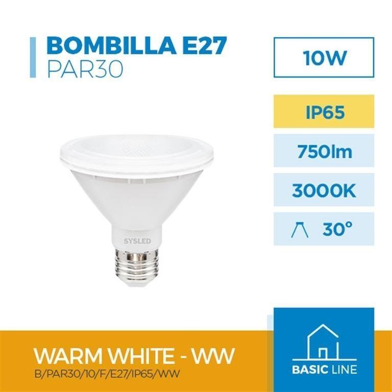 SYSLED BOMBILLA LED PAR10 10W 3000K