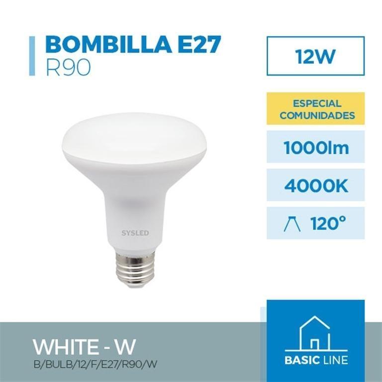 SYSLED BOMBILLA LED R90 12W 4000K